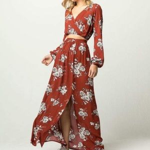 Boho Gypsy & Moondust Crop Top Maxi Skirt Set